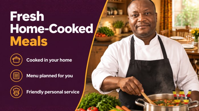 I will cook a private dinner in your home