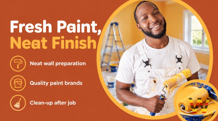 I will paint your home, shop or office with quality Egyptian chemicals and solve
