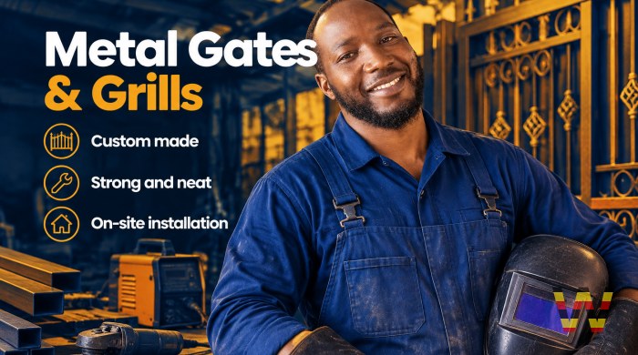 I will fabricate and install metal gates, grills and windows