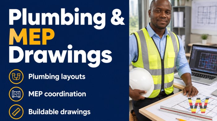 I will design plumbing and MEP drawings for your building project