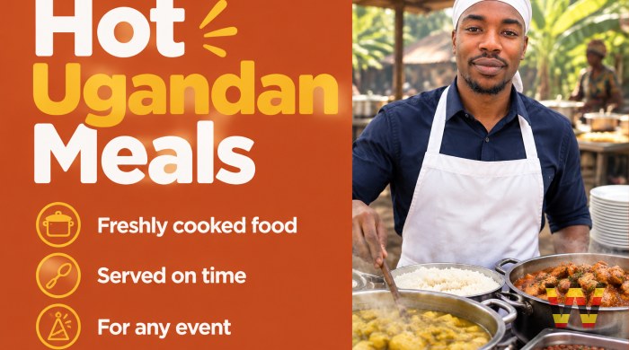 I will cook hot Ugandan meals for your party or event