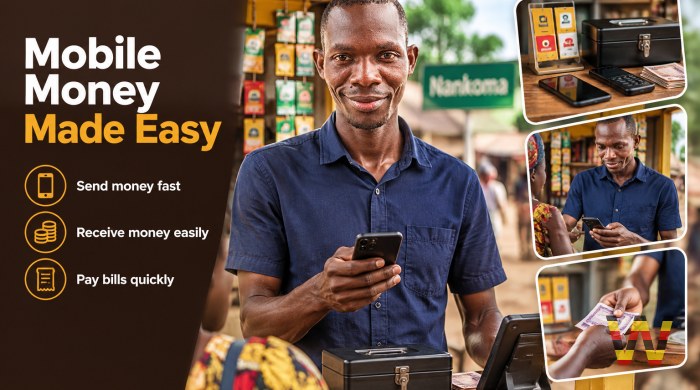 I will send and receive mobile money for you
