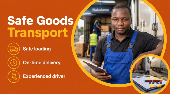 I will transport goods by truck across Uganda safely and on time