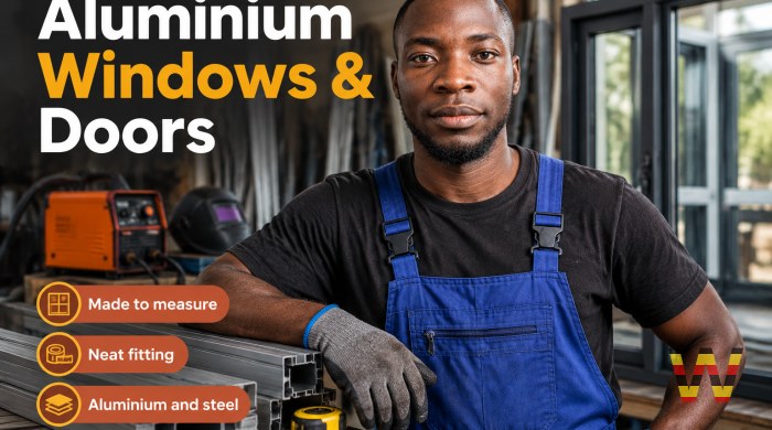 I will fabricate aluminium windows and doors for homes and shops