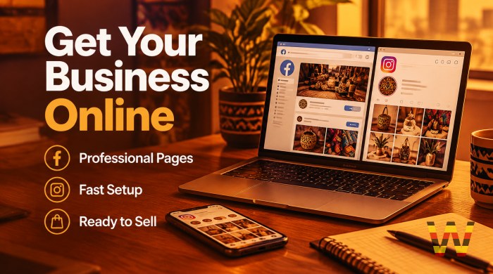 We will set up your Facebook and Instagram business pages