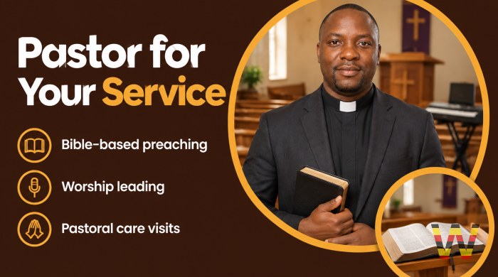 I will lead church services and preach at your church or event