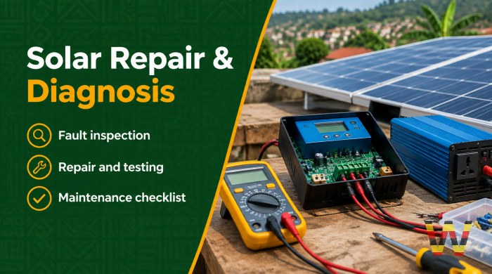 I will diagnose and repair your solar power system
